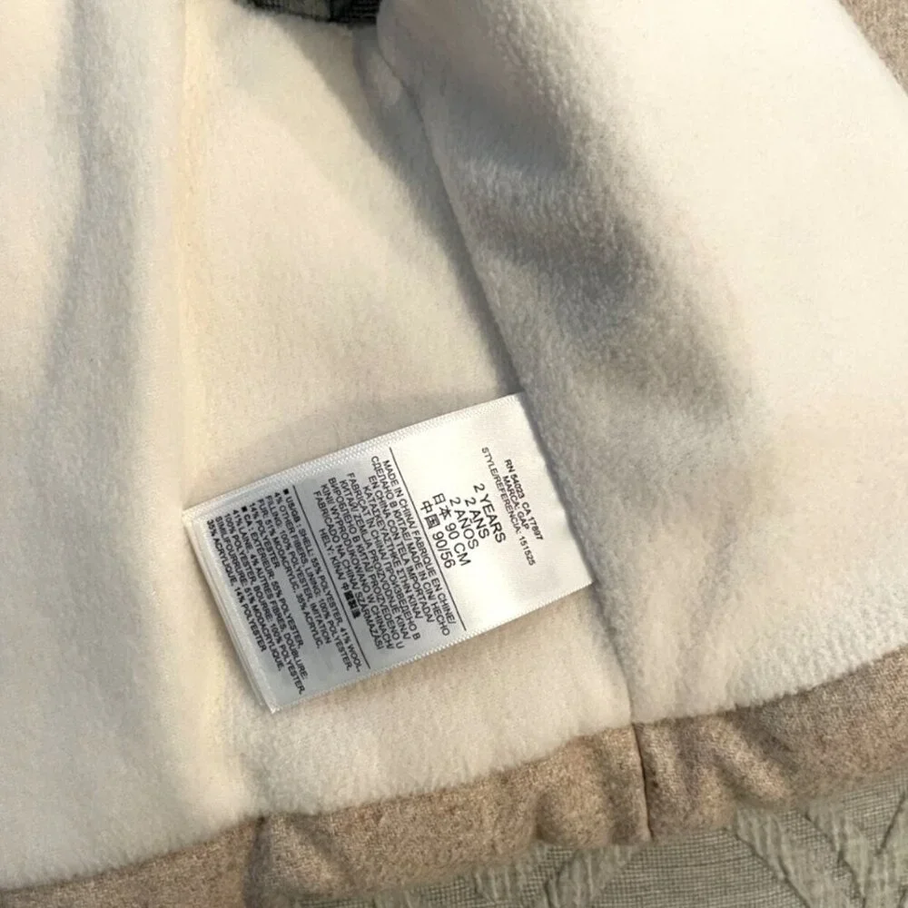 Baby Gap 2Y Fleece Lined Vest With Fuzzy Hood